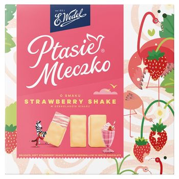 E. Wedel Ptasie Mleczko o smaku Strawberry Shake 360 g