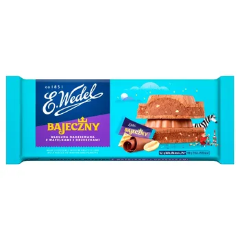 E. Wedel Bajeczny Czekolada mleczna nadziewana z wafelkami i orzeszkami 290 g