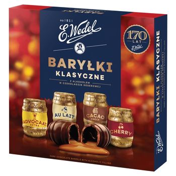 E. Wedel Baryłki klasyczne z alkoholem w czekoladzie deserowej 200 g