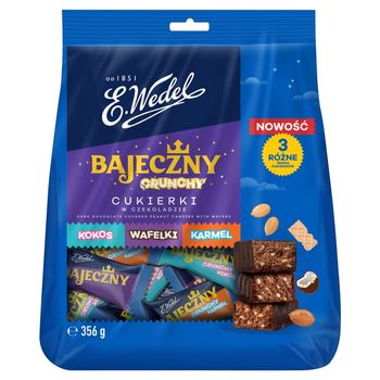 E. Wedel Bajeczny Crunchy Cukierki w czekoladzie 356 g