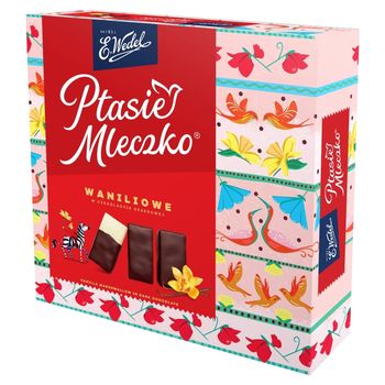 E. Wedel Ptasie mleczko waniliowe w czekoladzie deserowej 340 g