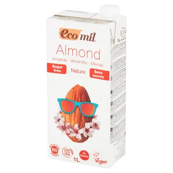 EcoMil Napój migdałowy bez cukru 1 l