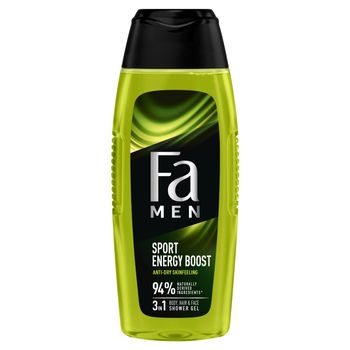 Fa Men Sport Energy Boost Żel pod prysznic z formułą 3w1 o zapachu guarany i żeń-szenia 400 ml