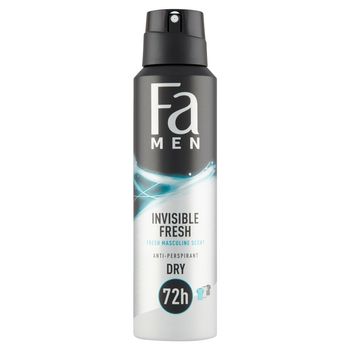 Fa Men Invisible Fresh 72h Antyperspirant w sprayu o świeżym męskim zapachu 150 ml