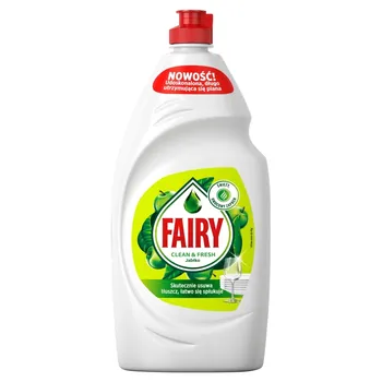 Fairy Clean & Fresh Jabłko Płyn do mycia naczyń zapewniający lśniąco czyste naczynia 900ml