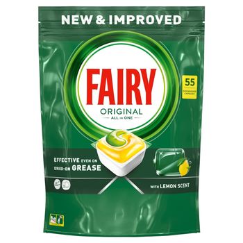 Fairy Original Cytryna Tabletki do zmywarki All In One, 55 kapsułek