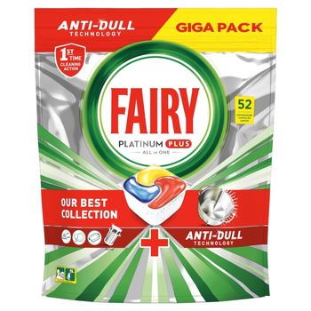 Fairy Platinum Plus Cytryna Tabletki do zmywarki All In One, 52 tabletek