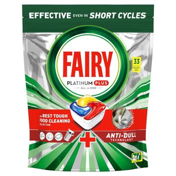 Fairy Platinum Plus Cytryna Tabletki do zmywarki All In One, 33 tabletek