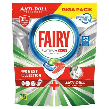 Fairy Platinum Plus Regular Tabletki do zmywarki All In One, 52 tabletek