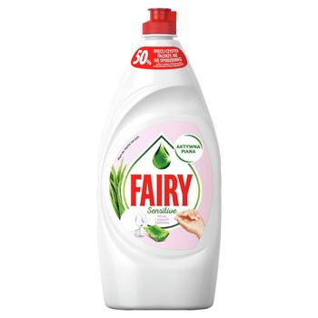 Fairy Skóra wrażliwa Aloe Vera & Pink Jasmine Płyn do mycia naczyń, delikatny dla skóry 900 ML