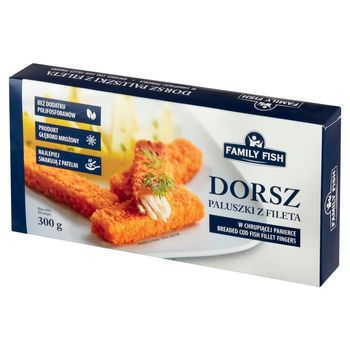 Family Fish Dorsz paluszki z fileta w chrupiącej panierce 300 g
