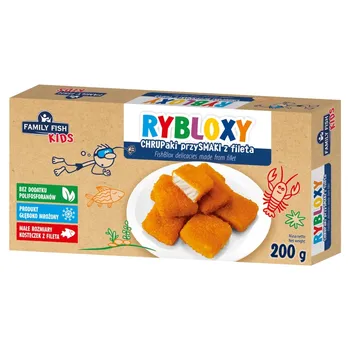 Family Fish Kids Rybloxy Chrupaki przysmaki z fileta 200 g