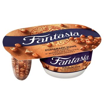 Fantasia Jogurt kremowy pomarańczowe galaretki w błyszczącej polewie czekoladowej 105 g