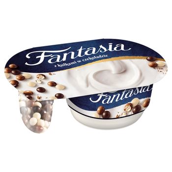 Fantasia Jogurt kremowy ze zbożowymi kulkami w czekoladzie 100 g