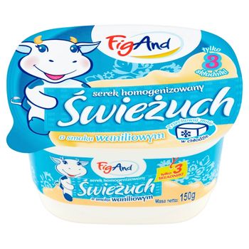 FigAnd Świeżuch Serek homogenizowany o smaku waniliowym150 g