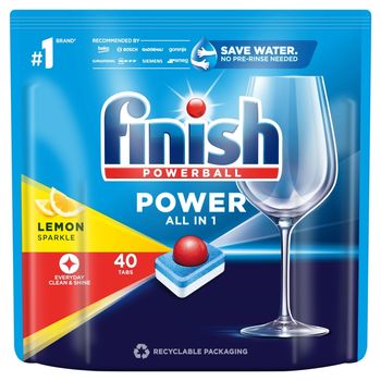 Finish Power Lemon Tabletki do mycia naczyń w zmywarce 640 g (40 sztuk)