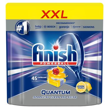Finish Quantum Lemon Kapsułki do mycia naczyń w zmywarce 697,5 g (45 sztuk)