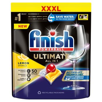 Finish Ultimate Lemon Kapsułki do mycia naczyń w zmywarce 645 g (50 sztuk)