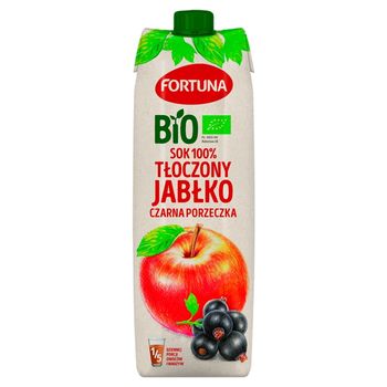 Fortuna Bio Sok 100% tłoczony jabłko czarna porzeczka 1 l