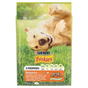 Friskies Balance Karma dla dorosłych psów z mieszanką kurczaka wołowiny i warzywami 500 g