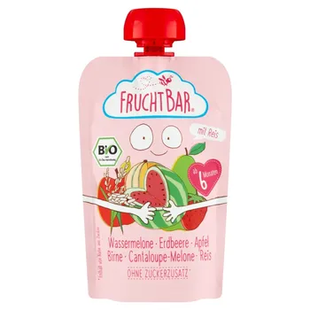 FRUCHTBAR Ekologiczny mus owocowy z ziarnami powyżej 6 miesiąca 100 g