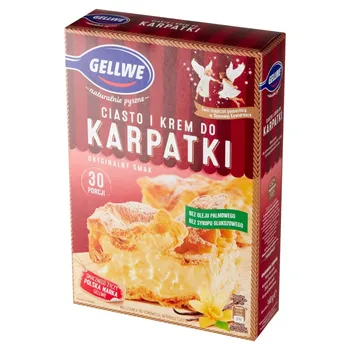 Gellwe Ciasto i krem do karpatki mieszanka do wypieku 340 g