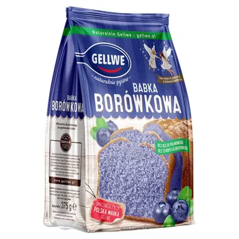 Gellwe Mieszanka do domowego przygotowania ciasta babka o smaku borówkowym 375 g