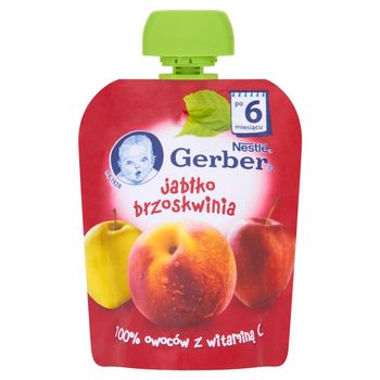 Gerber Deserek Jabłko brzoskwinia po 6 miesiącu 90 g