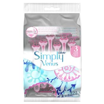 Gillette Simply Venus 3 Maszynki jednorazowe do golenia, 12 sztuk 