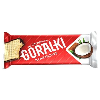 Góralki kokosowe Wafelki z kremowym nadzieniem w polewie kakaowej 50 g