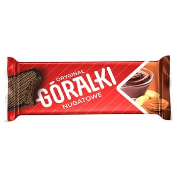 Góralki nugatowe Wafelki z kremowym nadzieniem w polewie kakaowej 50 g