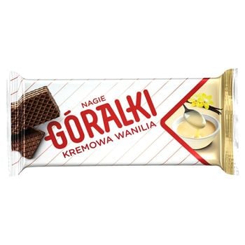 Góralki smak wanilii Ciemny wafelek przekładany kremowym nadzieniem mlecznym 42 g