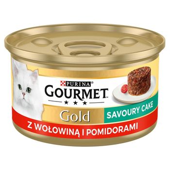 Gourmet Gold Karma dla kotów savoury cake z wołowiną i pomidorami 85 g