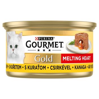 Gourmet Gold Melting Heart Karma dla kotów z kurczakiem 85 g