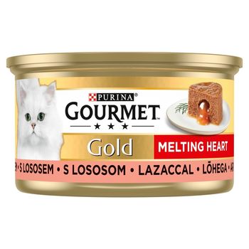 Gourmet Gold Melting Heart Karma dla kotów z łososiem 85 g