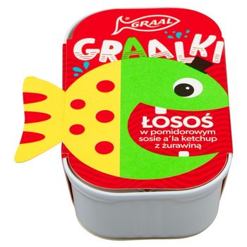 GRAAL Graalki Łosoś w pomidorowym sosie a'la ketchup z żurawiną 110 g