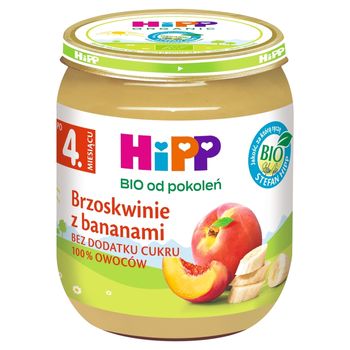 HiPP BIO Brzoskwinie z bananami po 4. miesiącu 125 g