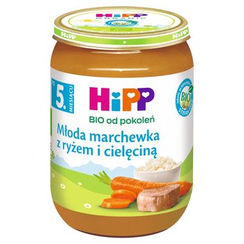 HiPP BIO Młoda marchewka z ryżem i cielęciną 190 g