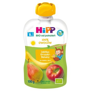 HiPP BIO Mus owocowy po 6. miesiącu jabłka-gruszki-banany 100 g