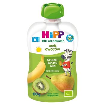 HiPP BIO Mus owocowy po 6. miesiącu gruszki-banany-kiwi 100 g