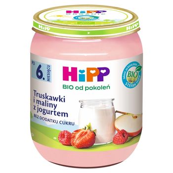 HiPP BIO Truskawki i maliny z jogurtem po 6. miesiącu 160 g