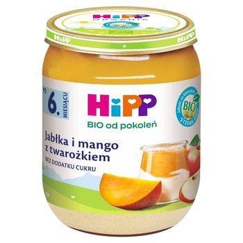 HiPP BIO Jabłka i mango z twarożkiem po 6. miesiącu 160 g