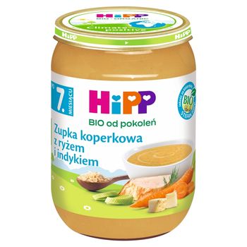 HiPP ΒIO Zupka koperkowa z ryżem i indykiem po 7. miesiącu 190 g