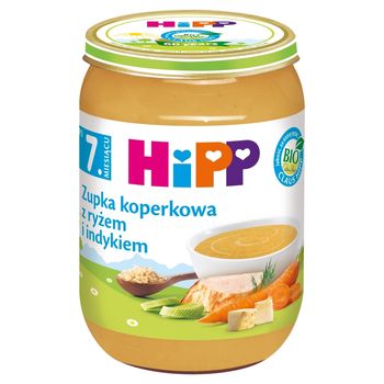 HiPP BIO Zupka koperkowa z ryżem i indykiem po 7. miesiącu 190 g