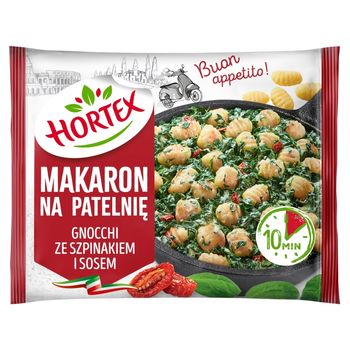 Hortex Makaron na patelnię gnocchi ze szpinakiem i sosem 450 g