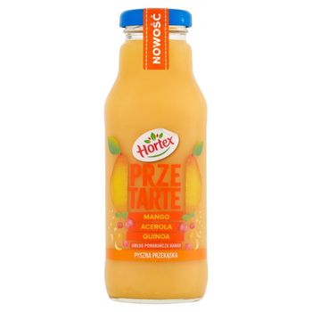 Hortex Przetarte Premium smoothie jabłko pomarańcza banan mango acerola z dodatkiem quinoa 300 ml
