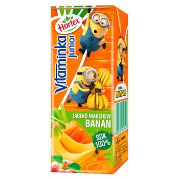 Hortex Vitaminka Junior Sok 100 % jabłko marchew banan 200 ml
