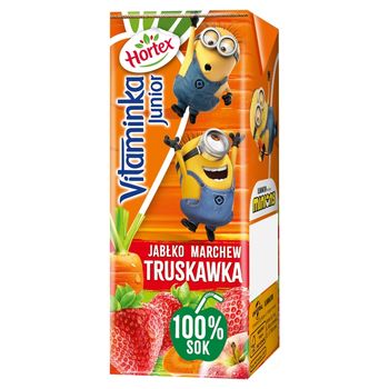 Hortex Vitaminka Junior Sok 100 % jabłko marchew truskawka 200 ml