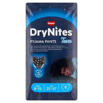 Huggies DryNites Teen Majteczki pod piżamę 8-15 27-57 kg 9 sztuk
