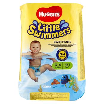 Huggies Little Swimmers Majteczki do pływania 3-4 7-15 kg 12 sztuk